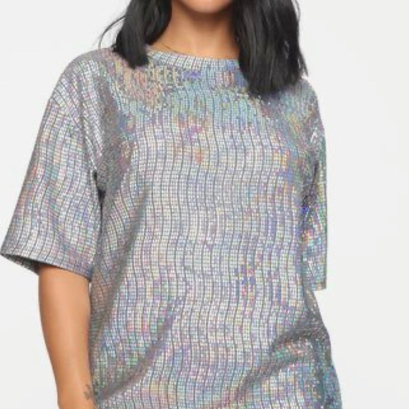 Holographic Sequin Dress - Picture 4 of 5